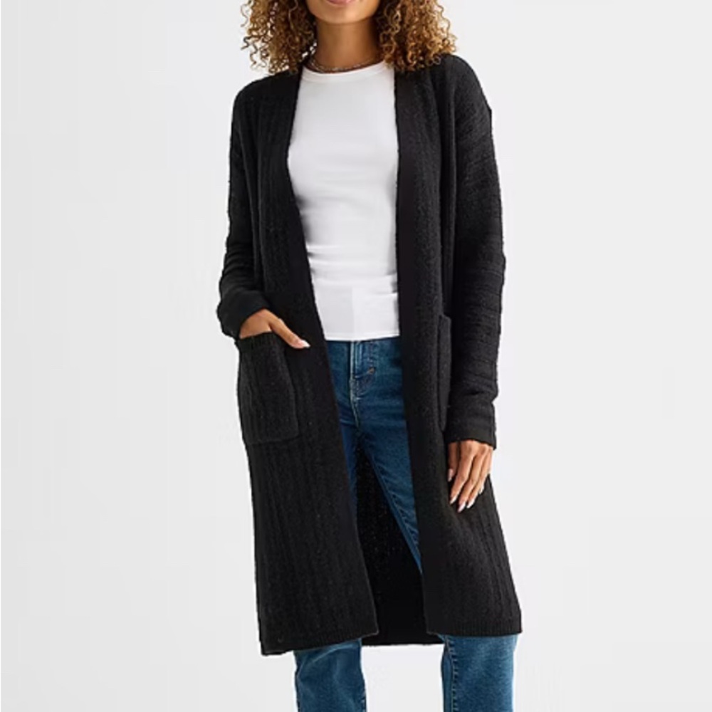 Women’s Black Long Cardigan Sweater